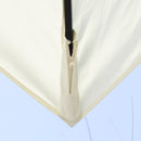 Ombrellone a Sbalzo 295x295 cm Inclinabile con Base a Croce Bianco Crema  
