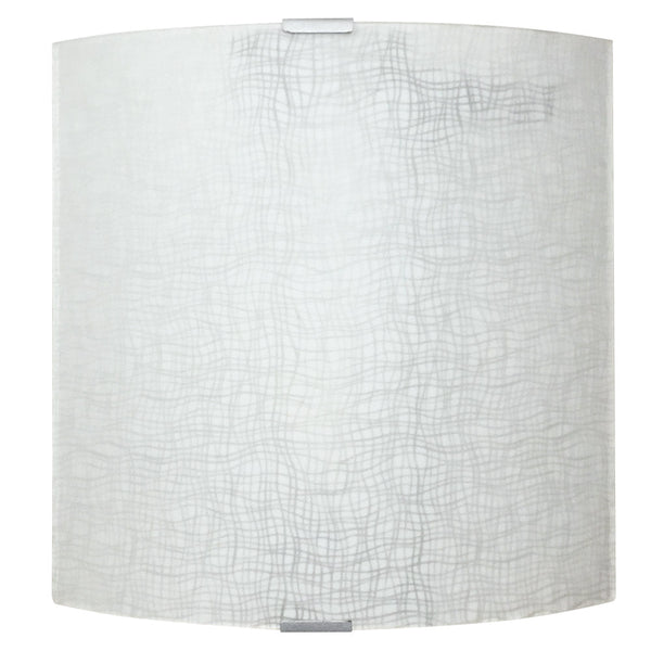 online Applique 1xE27 Cadre Argenté Plaque Verre Imprimé Blanc E-Energy Rebecca