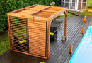 Pergola da Giardino con Veneziane Mobili 313x224x217 cm in Legno Picea Massello Termo Trattato