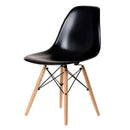 Sedia Moritz Nera 53x46x82,5 h cm in Legno Nero