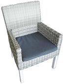 Poltrona da Giardino in Polyrattan con Cuscino Salem Grigio