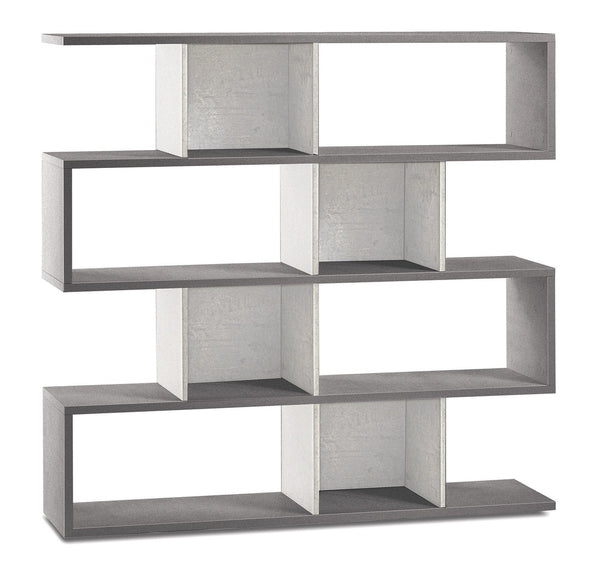 online Libreria Modulare 4 Ripiani 150x144x38 cm Cemento/Ossido Bianco