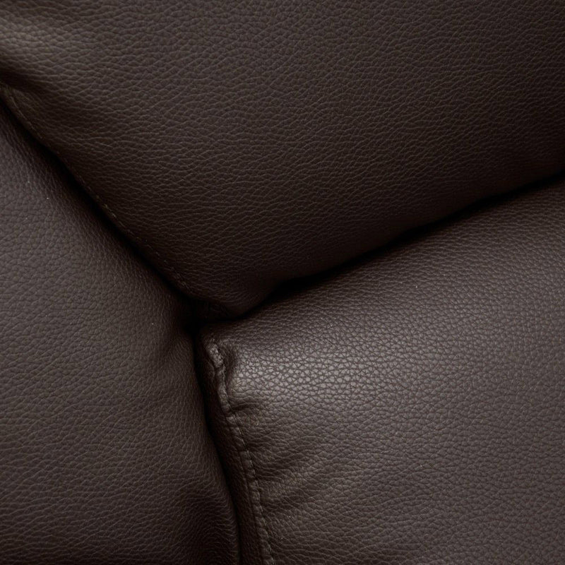 Divano 3 Posti Reclinabile Manuale 194x97x101 cm in Similpelle Rudy Marrone