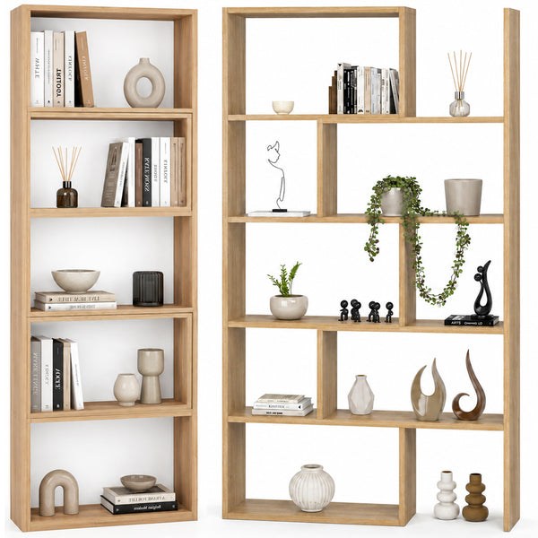 prezzo Libreria Modulare Apribile 72x22x200 cm Scaffale Libri Componibile in Legno Quercia
