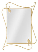 Specchio Petal 80x4x110 cm in Ferro e MDF Oro