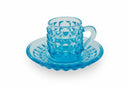 Set 6 Tazzine Caffè in Vetro Colorato con Piattino 90 ml Villa d'Este Home Tivoli Diamond