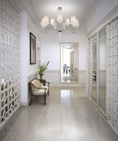 Lampadario Modern in Metallo Florero Cromo