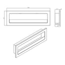 Camino a Bioetanolo da Incasso 120x15x40 cm Livorno 120 Nero