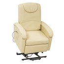 Poltrona Relax Elettrica Reclinabile 72x95/182x106/145 h cm in Similpelle Beige