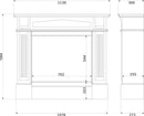 Camino a Bioetanolo da Pavimento 113x30x100 cm in Legno Bianco