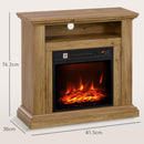 Camino Elettrico da Pavimento 1800W Effetto Fiamma 3D 81,5x30x76,2 cm Marrone 