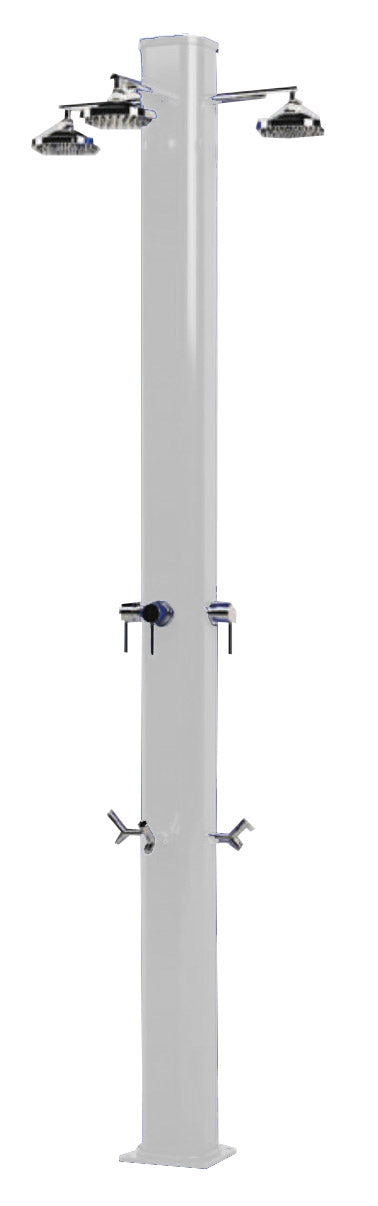 Douche de jardin avec 3 pommeaux de douche mitigeur et lave-pieds Arkema Big Jolly Sand online