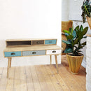 Scrivania Ajax 120x50x79 h cm in Legno Multicolor