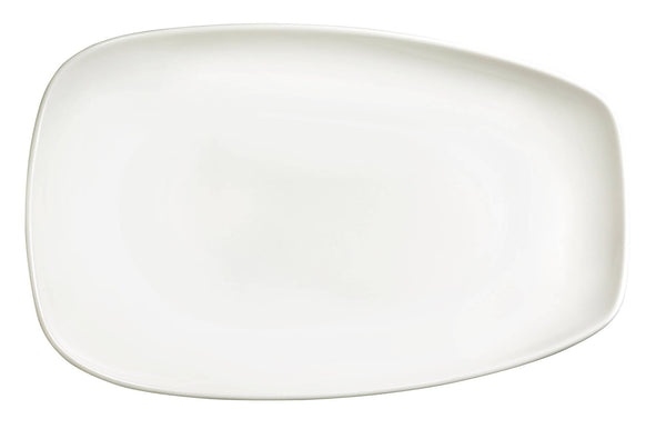 sconto Assiette creuse rectangulaire 33,5x20,5x4 cm en Porcelaine Allluminique Kaleidos Aluxina Blanc