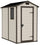 Abri de jardin pour outils 130x198x192 cm en résine Keter Manor 4x6 Beige