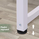 Scrivania per Computer 120x60x76 cm con Piedini Regolabili Bianco  