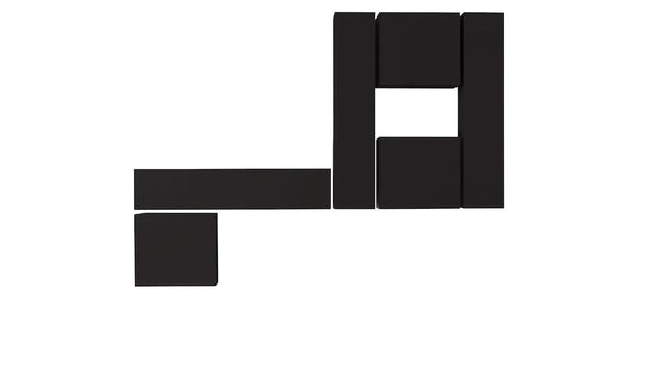 Mobilier de salon mural équipé 6 meubles suspendus 255x31x190cm TFT Boost Anthracite prezzo