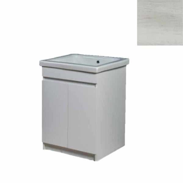 Mobile Lavatoio in Ceramica 2 Ante e Strofinatoio Integrato 60x60x86A cm Olmo Bianco online