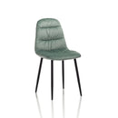 Set 4 Sedie 44x40x90 cm in Velluto Acquamarina