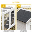 Conigliera da Esterno 259x64x92 cm in Legno Grigio