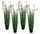 Lot de 4 Plantes Artificielles avec Pot Ø 70x100 cm Grevillea en Plastique Blanc