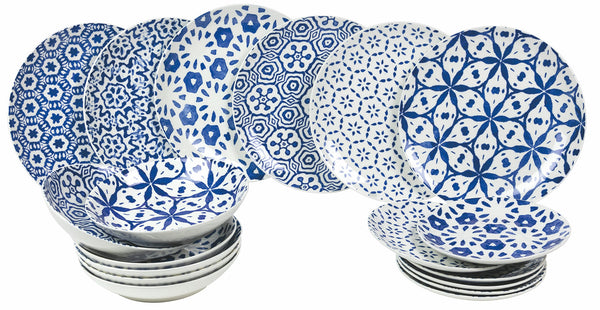 online Service de table 18 pièces en porcelaine VdE Tivoli 1996 Bleu Bodrum foncé