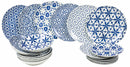 Servizio Piatti 18 Pezzi in Porcellana Villa d'Este Home Tivoli Dark Bodrum Blu