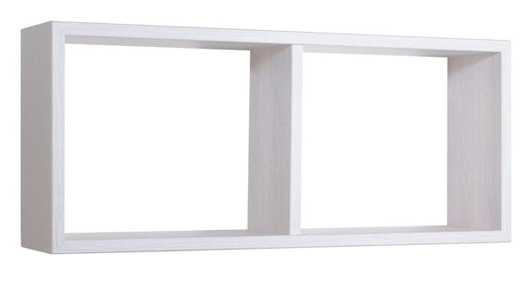 Etagère rectangulaire 2 compartiments muraux 70x30x23,7 cm en fibre de bois Morgana Chêne Maxi Blanchi prezzo