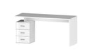 Scrivania 3 Cassetti 160x60x75 cm New Selina Bianco Lucido  