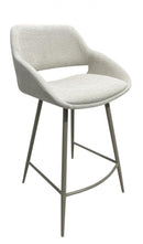 Set 2 Sgabelli da Cucina 50x50x97 cm in Poliestere Florence Moon Bianca