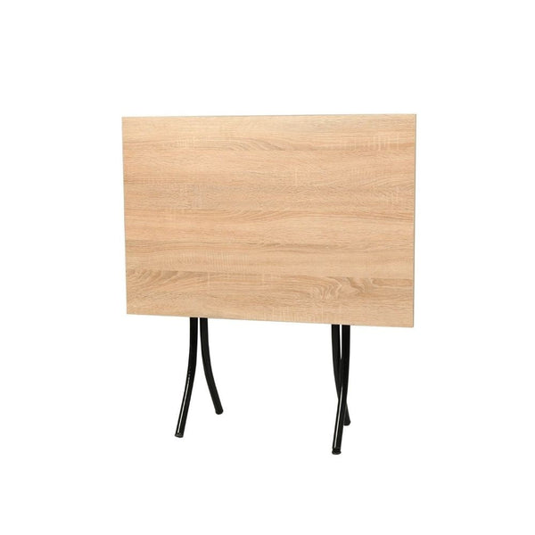 Tavolo pieghevole 60x90x75 cm rovere sonoma e gambe nero online