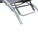 Lettino Chaise Longue da Giardino Poltrona Relax Grigia 170x64x80 cm 