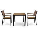 Tavolo da Giardino 80x80xh75 cm in Alluminio Polywood Antracite