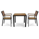 Sedia da Giardino 55X58xh83 cm in Alluminio e Polywood  Antracite