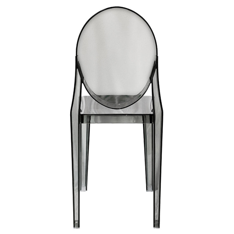 Set 4 Sedie 38x46x90,5 cm in Policarbonato da Interno Elizabet Grigio Fume