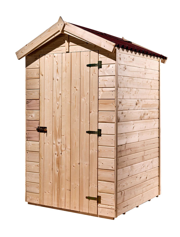 online Casetta Box da Giardino 1,4x1,4 m con Pavimento e WC a Secco in Legno Picea Massello 16mm Eden