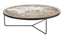 Tavolo da Caffé World Ø91x27,50 cm MDF e in Ferro Multicolor