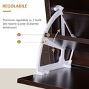 Scarpiera Salvaspazio con 4 Cassetti da 24 Paia 120x24x81 cm in Legno Marrone 