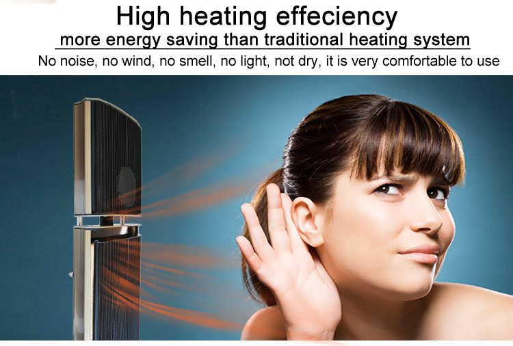 Pannello Radiante Riscaldante ad Infrarossi 97x18,9x6,7 cm 1000W con Cassa Bluetooth Sined  Nero