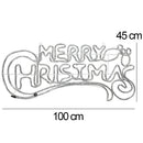 Scritta Luminosa Merry Christmas 100x45 cm Multicolore 288 LED IP44 Uso Esterno