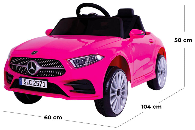 Macchina Elettrica per Bambini 12V con Licenza Mercedes CLS 350 AMG Rosa