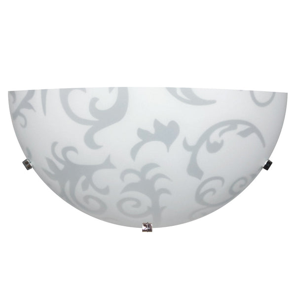 Applique 1xE27 Crochets Chrome Verre Plaque Blanc E-Energy Melissa prezzo