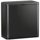 Pattumiera 29,7x17,4x30 cm Capienza da 8L con Coperchio e Secchio Interno Rimovibile in Acciaio Inox Nero      