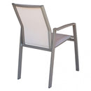 Poltrona Maili Impilabile 57x61x89 h cm in Alluminio Taupe