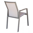 Poltrona Maili Impilabile 57x61x89 h cm in Alluminio Taupe