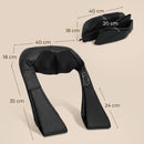 Massaggiatore Cervicale con Riscaldamento per Schiena Collo e Spalle Cambio di Direzione Automatico Nero      