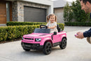 Macchina Elettrica per Bambini Licenza Land Rover Defender Small 12V con Telecomando Rosa