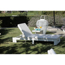 Tavolino da Giardino in Polyrattan 40x40x40cm Adila Quadro Bianco Ghiaccio