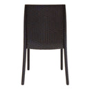 Sedia da Giardino Virginia 47x59x86 h cm in Wicker Marrone