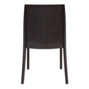Sedia da Giardino Virginia 47x59x86 h cm in Wicker Marrone